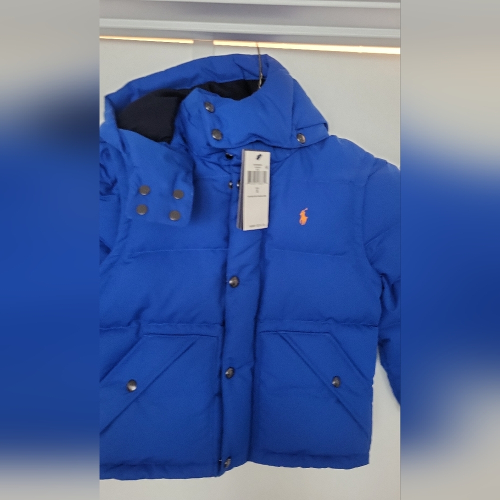 Kid's Ralph Lauren Polo Classic Blue Down-filled Coat